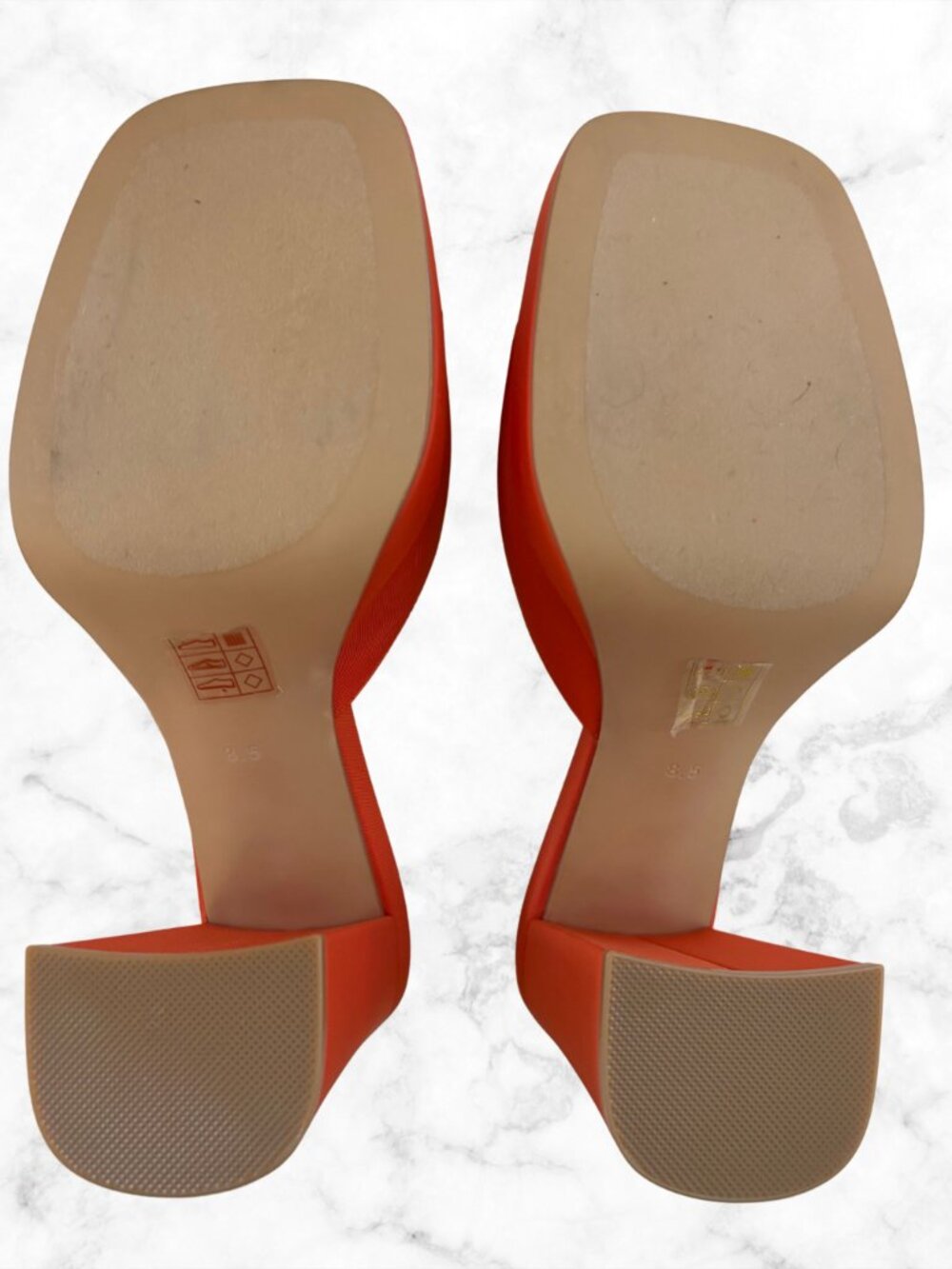 NIB | JEFFREY CAMPBELL Ninety Orange Faile Platform Mule Heels Sandals 8.5 - Picture 6 of 10